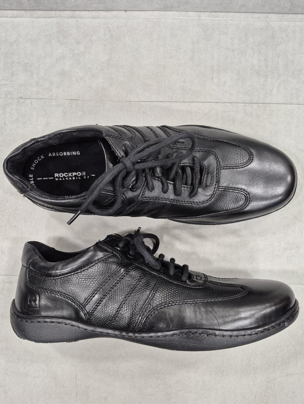 Rockport Walkability Oxford Shoes men's 9.5M black leather comfort sneakers